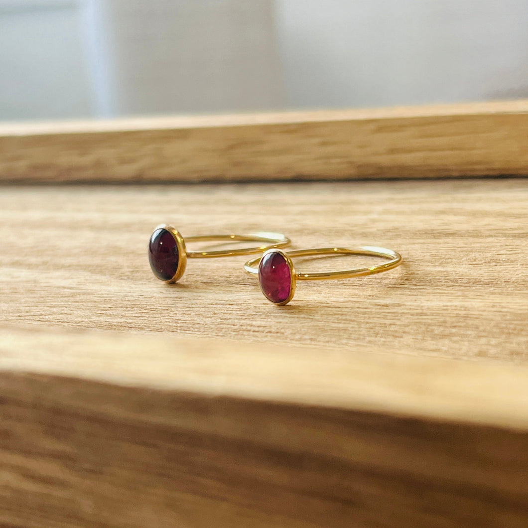 RHODOLITE OVAL RING