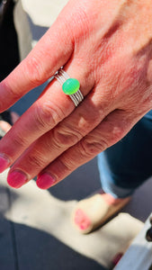 CHRYSOPRASE XL OVAL RING