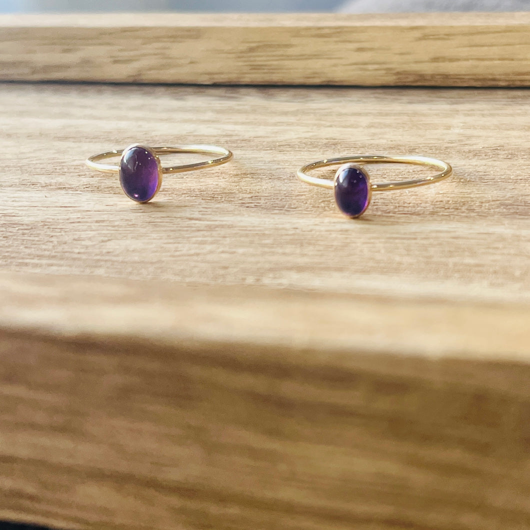 AMETHYST OVAL RING