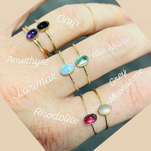 Load image into Gallery viewer, OVAL GEMSTONE RING
