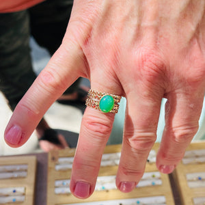 CHRYSOPRASE XL OVAL RING